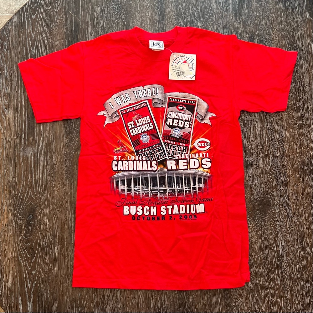 St Louis Cardinals “I WAS THERE!” Busch Stadium Final Game T-Shirt 2005 NWT
